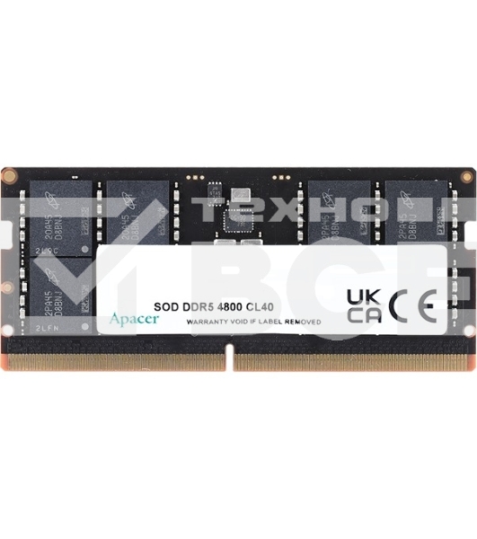 Оперативная память Apacer, DDR5, 8GB (1x8GB), 4800MHz, CL40, SO-DIMM