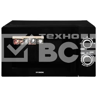 Микроволновая печь Hyundai HYM-M2058 черный, 20 л, 700 Вт, переключатели - поворотный механизм