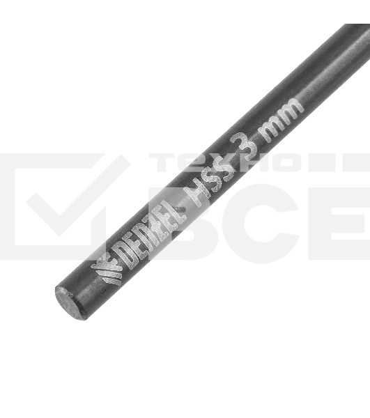 Сверло по металлу Denzel 3 мм, HSS-Tin, Golden Tip, 10 шт.