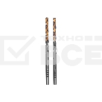 Сверло спиральное по металлу Denzel 3 x 61мм, Р6М5, Golden Tip, многогранная заточка, 2 шт., фото 1