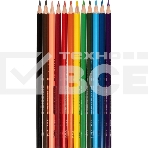 Карандаши цветные Deli EC00200 Color Emotion, трехгранный профиль, липа, 12 цветов, коробка с европодвесом (12шт), фото2