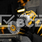 Щетка для дрели Denzel 60 мм, плоская, со шпилькой, нержавеющая витая проволока, фото5