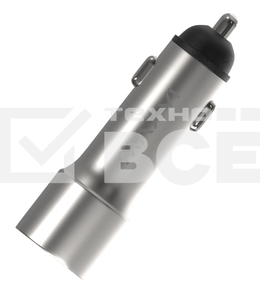 Автомобильное зарядное устройство Maxvi CCM-M242 metallic silver 2.4A 2xUSB
