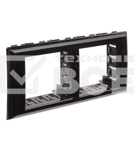 Рамка-суппорт 4 мод. Avanti для In-liner Front черный ДКС 4402914