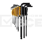 Набор шестигранных ключей с шаром сверхдлинных Deli DL232309H 9 шт Материал CR-V. Спецификация: 1,5,2,2,5,3,4,5,6,8,10мм, пластиковый держатель, фото 1