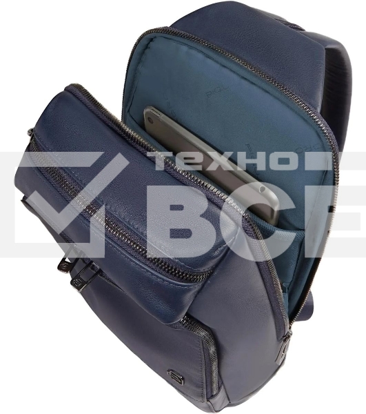 Рюкзак слинг мужской Piquadro Philip CA6790W136/BLU синий кожа
