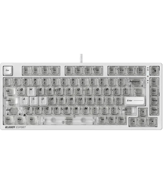 Клавиатура A4Tech Bloody MS76 проводная, USB Type-A, белый
