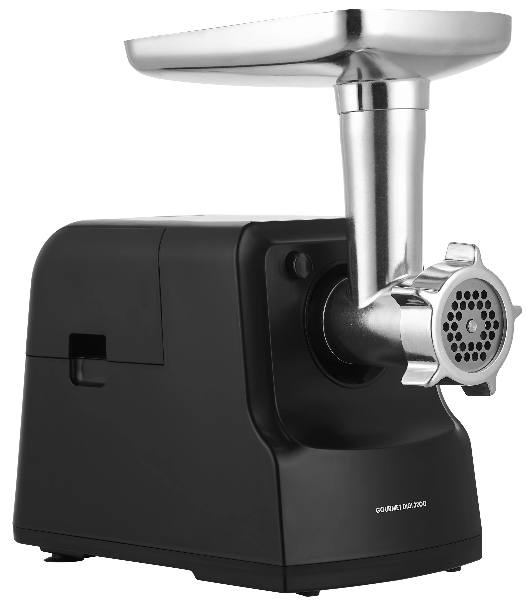 Мясорубка электрическая YOSHIRO YMG-P2210 черный, 2200 Вт, 2.5 кг/мин, реверс, защита от перегрузки, металлический лоток, насадки - 5