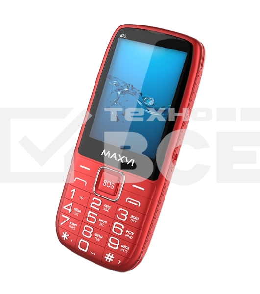 Мобильный телефон Maxvi B32 красный