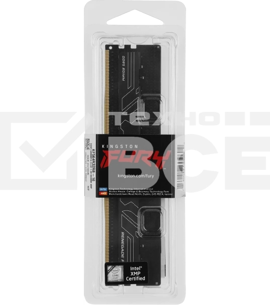 Оперативная память Kingston Fury Renegade Pro, DDR5, 16GB (1x16GB), 6400MHz, CL32, ECC, RDIMM