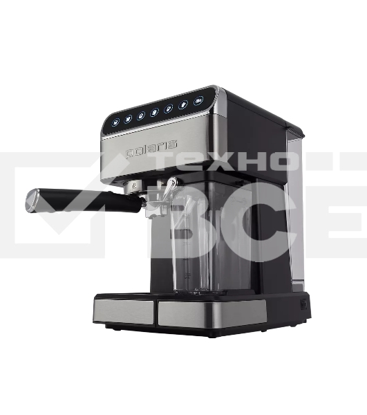 Кофеварка рожковая Polaris PCM 1535E черный/серебристый, молотый, 1.8 л, 1400 Вт, 15 бар