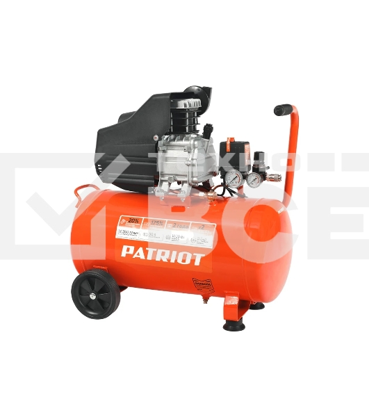 Компрессор PATRIOT EURO 50/2601.8кВт 220В 260л/мин 50л выход быстросъём елочка 8мм