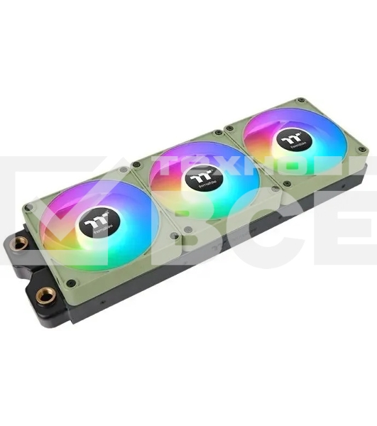 Комплект вентиляторов для корпуса Thermaltake CT140 EX ARGB Sync (3 шт.) зеленый, 140 мм, 1800 об/мин, 30.7 дБ, 4 pin