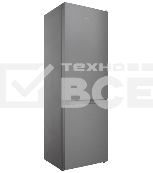 Холодильник Hotpoint HT 4180 S двухкамерный серебристый 220/78 л морозилка снизу, No Frost