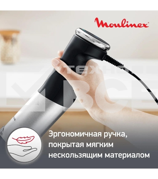 Погружной блендер MOULINEX DD67L810, серебристый/черный