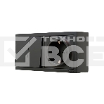 Блок выключатель 2-клав. и розетка 1-местн с заземл. LETO черн. бархат горизонталь LEZARD 752-4200-170BKP, фото 1