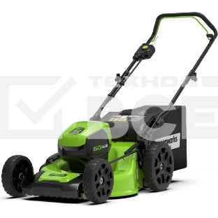 Газонокосилка аккумуляторная  GreenWorks GD60LM46HPK4, 60V, 46 см, бесщеточная, с 1хАКБ 4 А.ч. и ЗУ (2502807UB)