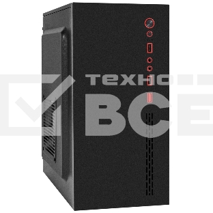 Компьютерный корпус Minitower ExeGate BAA-403-UNS400 (mATX, БП UNS400 с вент. 12см, 2*USB, HD Audio, черный)