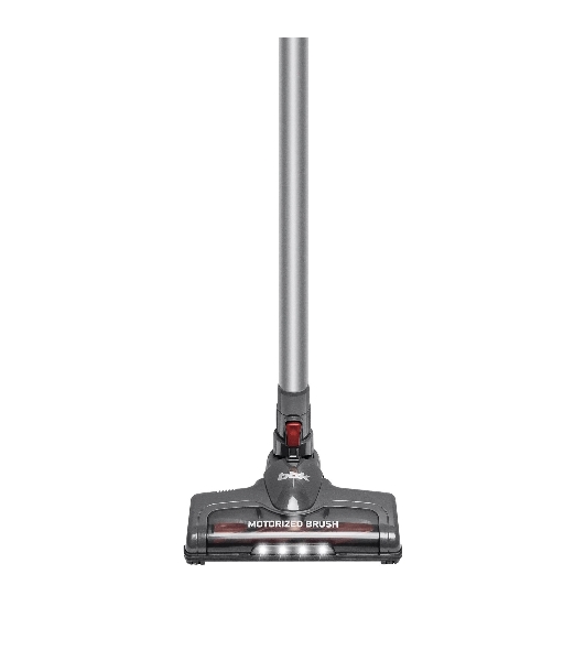 Пылесос вертикальный BBK BV3004 серый/красный, питание от аккумулятора, 60 Вт, уборка сухая, пылесборник 0.8 л