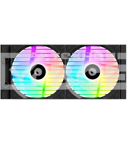 Система водяного охлаждения ID-Cooling FX240 LCD (Soc 1851/1700/1200/115X/AM5/AM4, 2x120мм fan, 2000rpm, 27.2 дБ, 300W, PWM 4-pin/5V 3Pin ARGb,Cop) (FX240 LCD)