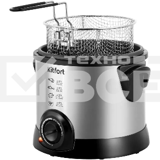 Фритюрница Kitfort KT-2011 1200Вт серебристый/черный