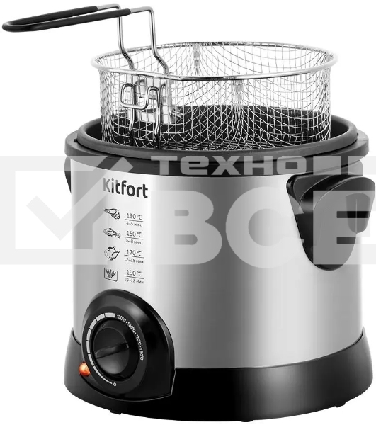 Фритюрница Kitfort KT-2011 1200Вт серебристый/черный