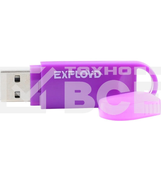 Флешка USB Exployd 570 Purple (EX-16Gb-570-Purple), 16Gb, USB 2.0, R/W 15/8, пурпурный