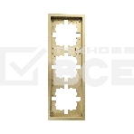 Рамка 3-мест. горизонт. ZIMA зол. LEZARD 704-3600-148, фото 1