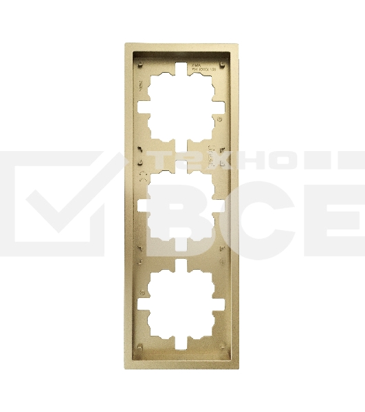 Рамка 3-мест. горизонт. ZIMA зол. LEZARD 704-3600-148