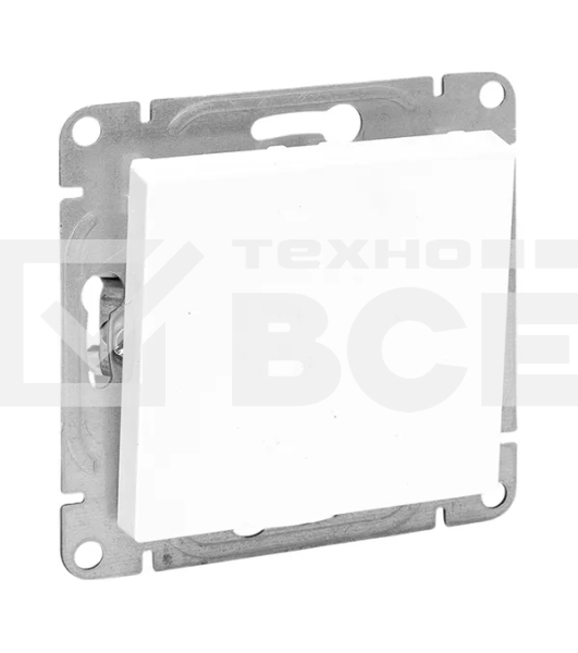 Механизм выключателя EKF UP1-SWW-12 одноклавишный, перекрестный, белый Эпика