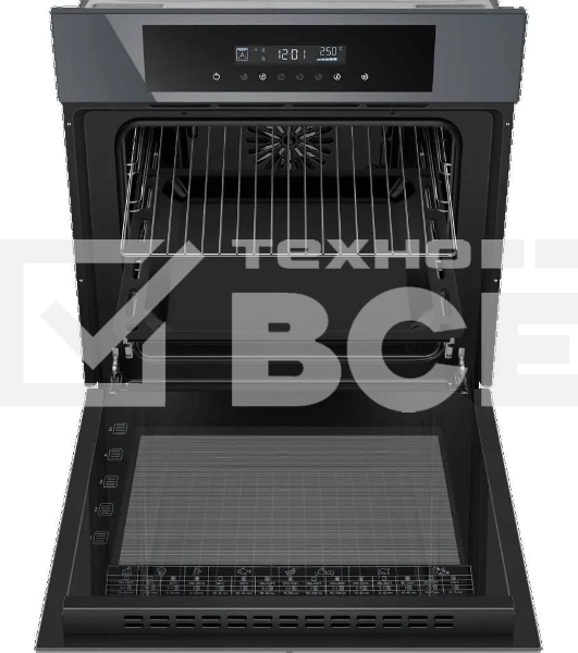 Шкаф духовой электрический Maunfeld AEOD60103G1, 60л, дверца с 3 стеклами, графит