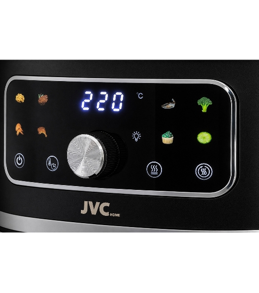 Аэрогриль JVC JK-MB055 черный, 1750 Вт, 5.5 л, электронное управление, 8 программ