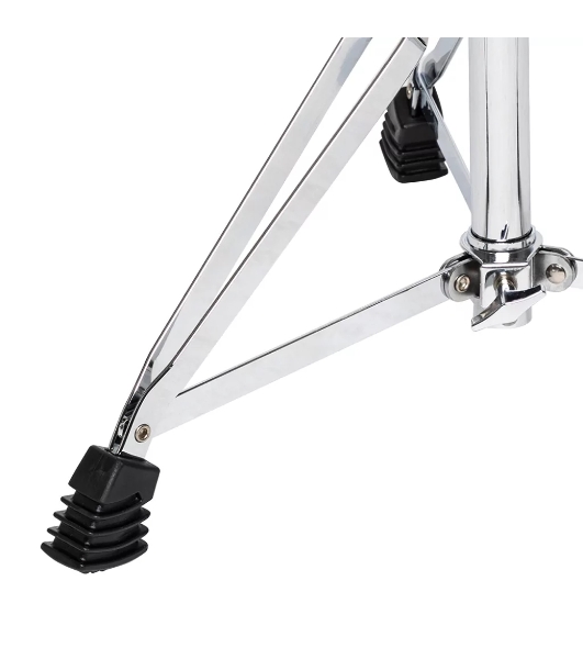 Стул для барабанщика STAGG DT-32 CR высота 50-63 см, 5 ступеней, диаметр сиденья 320 мм, стальная ось с резьбой и фиксатором, максимальная статичная нагрузка 150 кг, вес 3,1 кг, покрытие черный винил, отделка хром