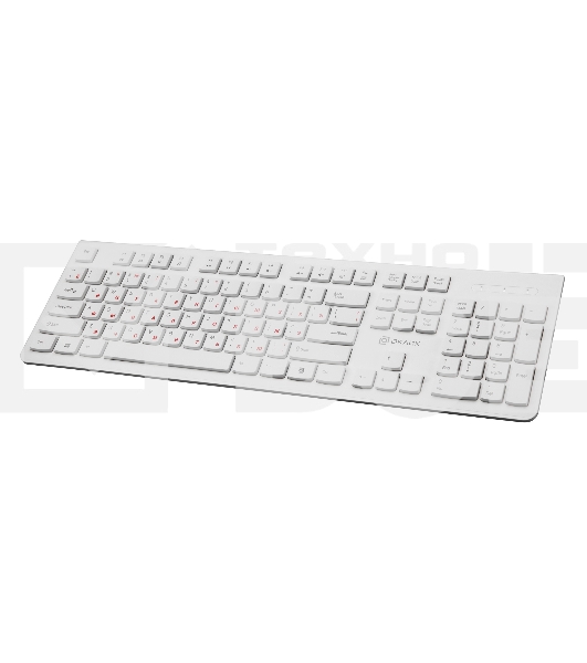 Клавиатура Oklick 505M белый USB slim