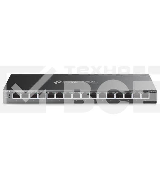 Настольный коммутатор TP-Link TL-SG116P с 16 гигабитными портами PoE+