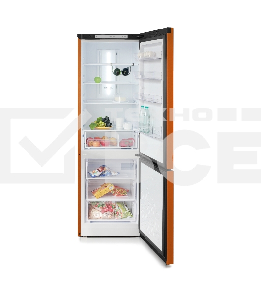 Холодильник Бирюса Б-T960NF оранжевый двухкамерный 240/100 л морозилка снизу, No Frost