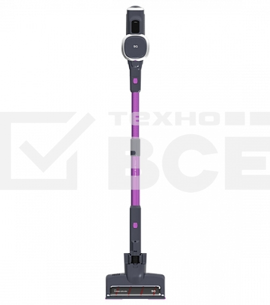 Пылесос вертикальный BQ VCA0201H фиолетовый, питание от аккумулятора, 250 Вт, уборка сухая, пылесборник 0.6 л, работа от АКБ max 40 мин