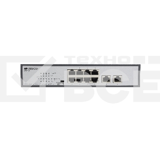 Неуправляемый PoE-коммутатор ORIGO Unmanaged Switch 8x1000Base-T PoE, 2x1000Base-T, PoE Budget 120W, Long-range PoE up to 250m, 19