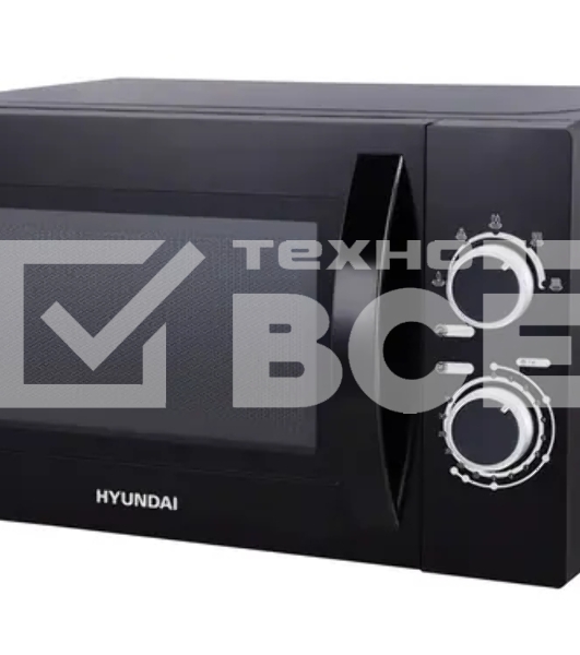 Микроволновая печь Hyundai HYM-M2058 черный, 20 л, 700 Вт, переключатели - поворотный механизм