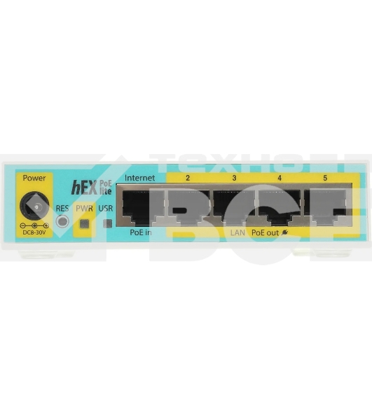 Маршрутизатор MikroTik RB750UPr2 hEX PoE lite 5x Ethernet, раздача PoE, 650 МГц ЦП, 64 МБ 5-портовый 100-Мбитный маршрутизатор с поддержкой PoE на 4-х портах