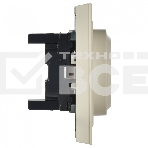 Розетка 2-местная IEK BRITE РС12-3-БрКр (BR-R21-16-K10-F) с заземлением, без защитных шторок, 16А в сборе, бежевый, фото3