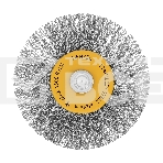 Щетка для дрели Denzel 60 мм, плоская, со шпилькой, нержавеющая витая проволока, фото6