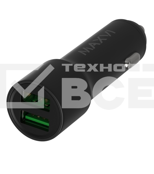 Автомобильное зарядное устройство Maxvi CCM-M242 metallic черный 2.4A