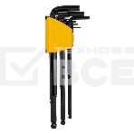 Набор шестигранных ключей с шаром сверхдлинных Deli DL232309H 9 шт Материал CR-V. Спецификация: 1,5,2,2,5,3,4,5,6,8,10мм, пластиковый держатель, фото2