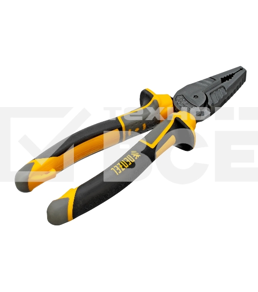 Плоскогубцы комбинированные Denzel 180 мм, трехкомпонентные рукоятки