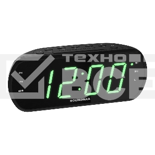 Радиочасы Soundmax SM-1562U (черный с зеленым)