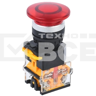 Кнопка IEK D8-11M Грибок d=22мм 1з+1р красная