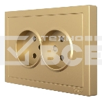 Розетка LEZARD 704-3600-128BQC 2-мест. б/з СП ZIMA IP20 16А ПБТ безвинт. зажим зол., фото2