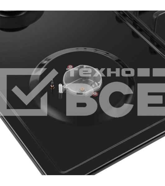 Газовая варочная панель Maunfeld EGHE.64.3STS-EB/G, 4 конфорки, эмалированная сталь, черный