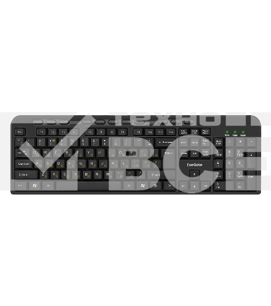 Комплект клавиатура+мышь ExeGate MK150 проводной, USB, 1200 DPI, чёрный